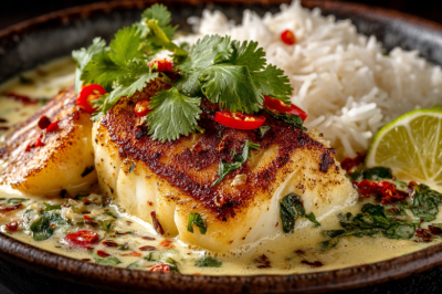 Кокосово-имбирная треска &mdash; тайский ужин за 20 минут! Нежнейшая рыба в ароматном соусе с том ям, лаймом и чили