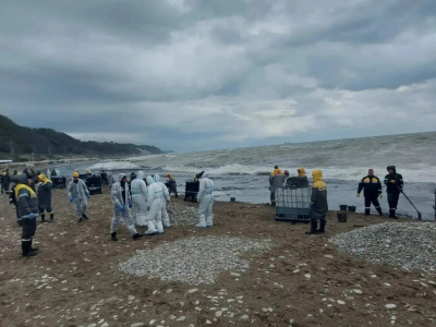 Часть нефтепродуктов из&nbsp;реки в&nbsp;Туапсе вынесло в&nbsp;акваторию Черного моря и&nbsp;на&nbsp;берег