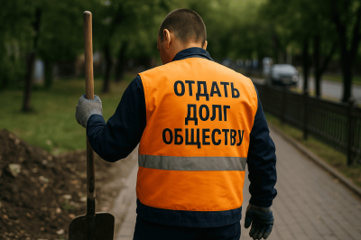 Осуждённых к общественным работам обяжут носить жилеты с надписью «Отдать долг обществу»