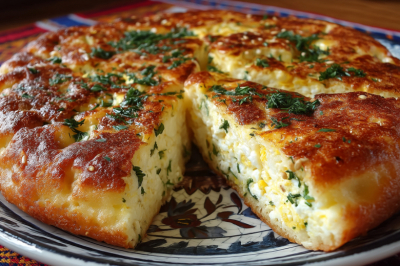 Сочный пирог с луком и яйцом: нежное тесто и ароматная начинка — идеальный перекус в сезон зелени